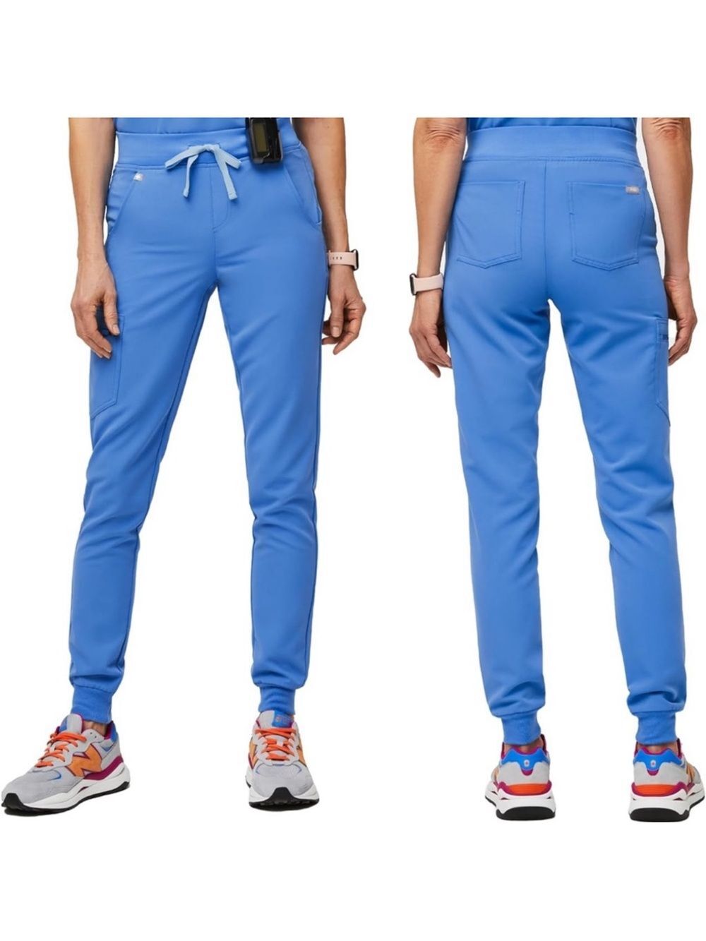 FIGS Womens Zamora High-Rise Jogger Scrub Pant Large Capri Blue PO 2679